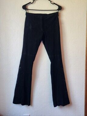 Bebe Y2K Leather Suede Laser Cut Bottoms